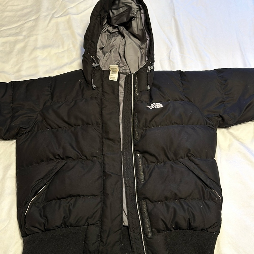 North Face Short Puffer Coat with Hood
